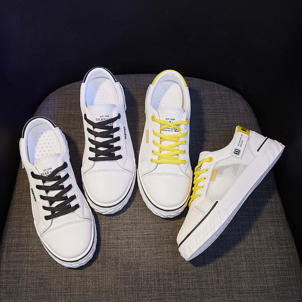 Breathable White Women's Mesh Surface Summer Sneakers